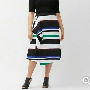 LB Multicolored Pointed Draped Skirt sz 24